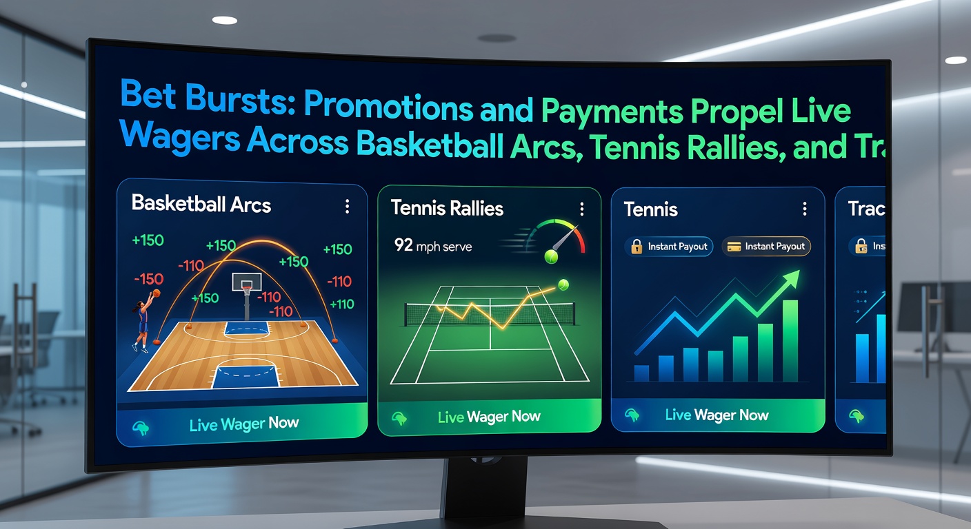 Grafiek met pieken in live inzetten tijdens basketbalwedstrijden, tennisrallies en paardenrensprints, met promotie- en betalingsiconen