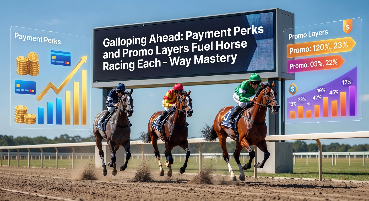 Paardenrennen in volle galop op een zonnige renbaan, met focus op jockeys en toeschouwers vol spanning