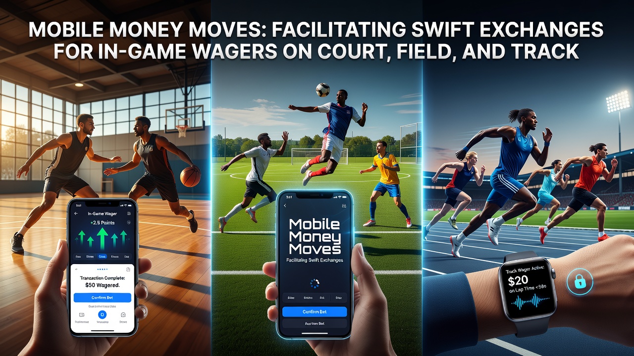 Gebruikersinterface van mobiele betaalapp tijdens live paardenrennen en voetbalwedstrijden