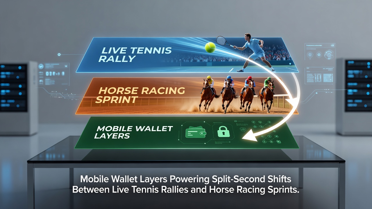 Overgang tussen tennis en paardenraces via mobiele wallets met incentives
