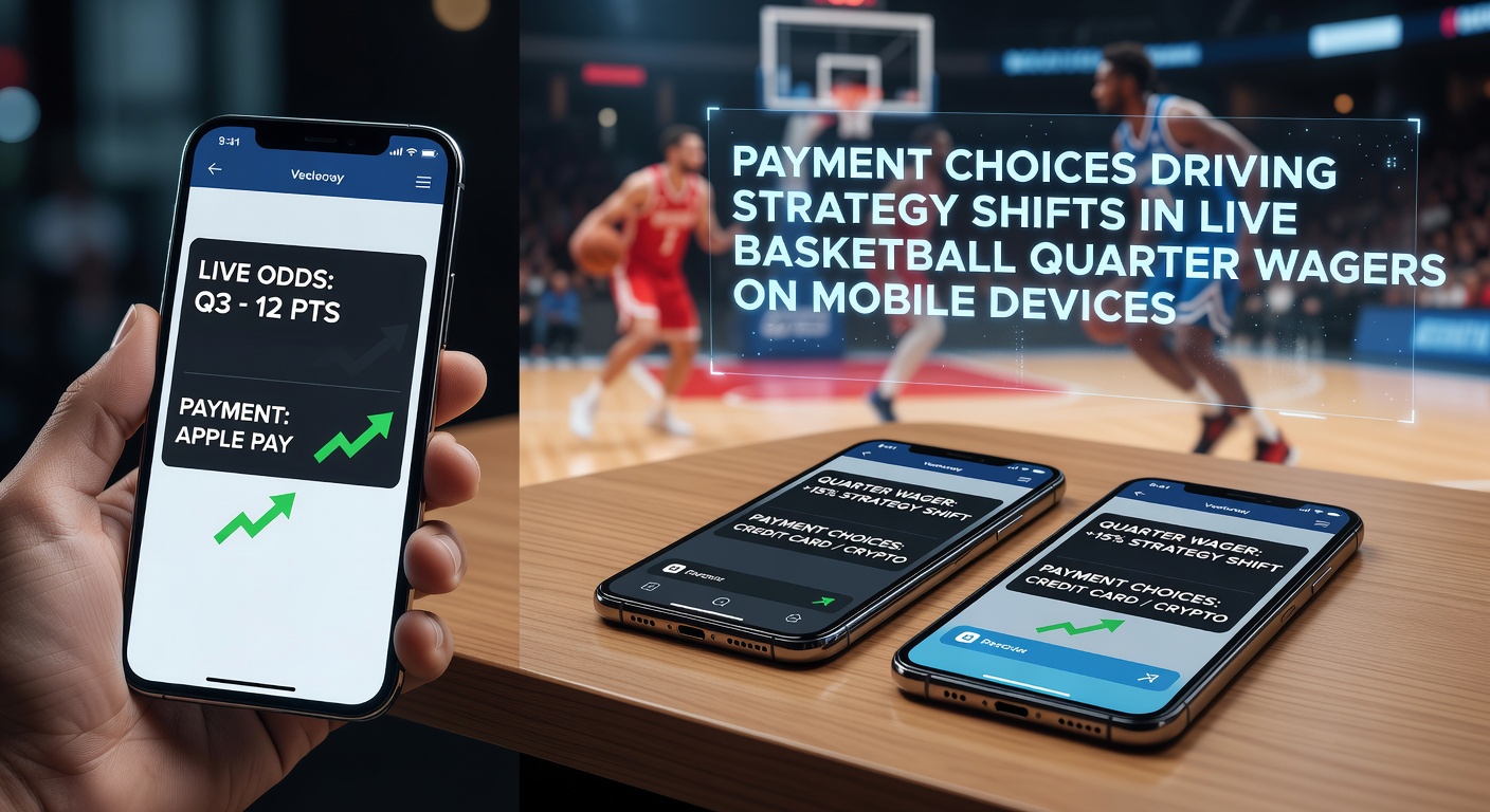 Mobiele app interface voor live basketbal weddenschappen met diverse betaalmethoden