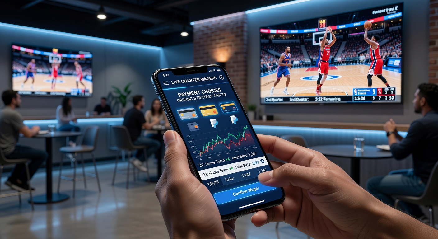 Grafiek die stijging in mobiele betalingen voor live sportweddenschappen illustreert