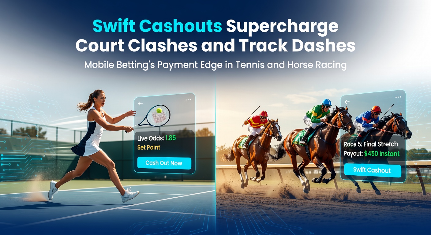 Mobiele app toont snelle uitbetaling tijdens een spannende tenniswedstrijd op gravel, met cashout-knop zichtbaar op het scherm